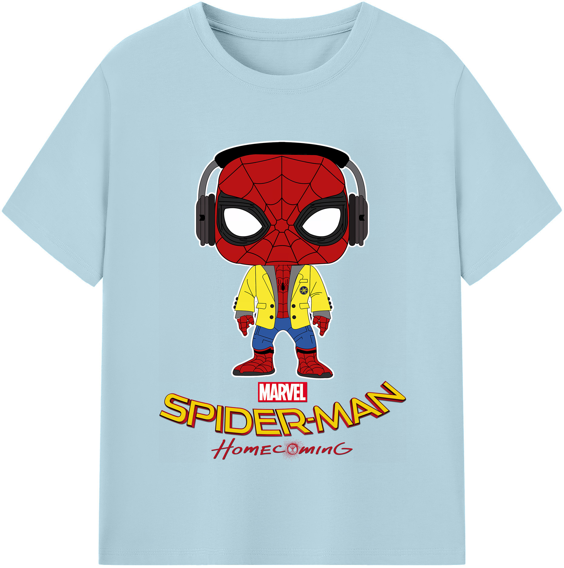 （画像用） Spider Man スパイダーマン 綿100％半袖Tシャツ（フロントプリント）